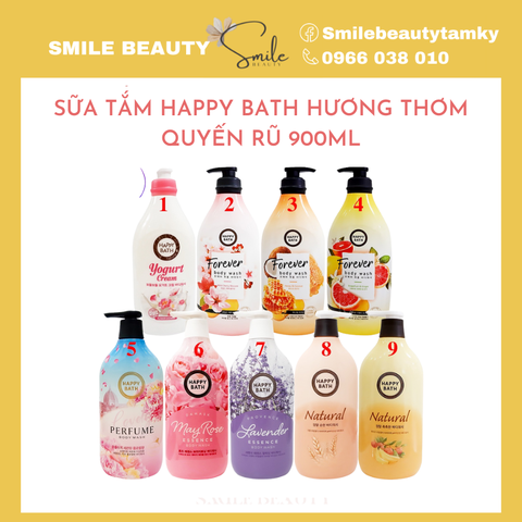 Sữa tắm Happy Bath hương thơm quyến rũ 900ml