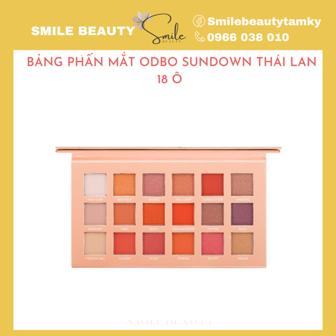 Bảng Phấn Mắt Odbo Sundown Thái Lan 18 ô