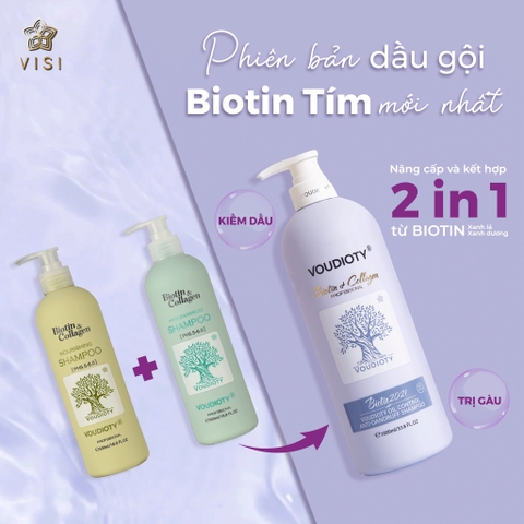 Gội xả biotin tím mẫu mới