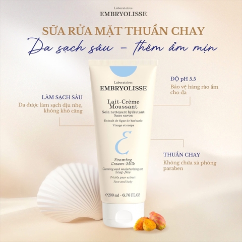 Sữa Rửa Mặt Embryolisse Lait Creme Moussant 200ml