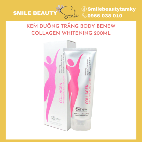 Kem dưỡng trắng body Benew Collagen whitening 200ml