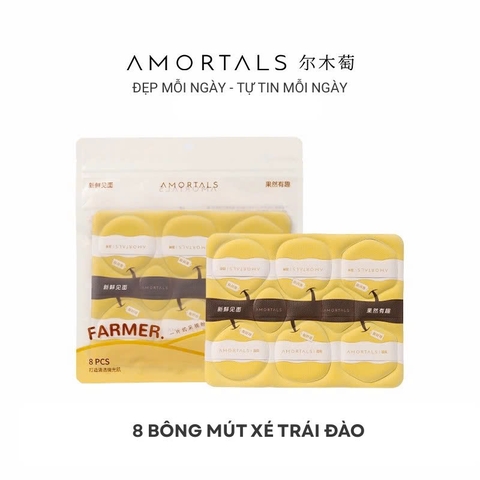 Set 8 Bông Mút AMORTALS Tự Xé PEACH FARM