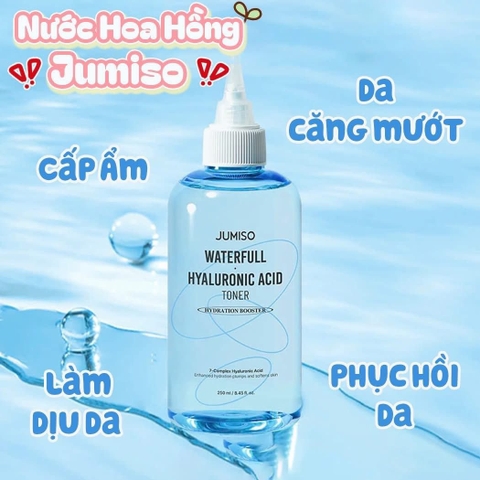 Toner Cấp Ẩm, Sáng Da Jumiso Waterfull Hyaluronic Acid 250ML