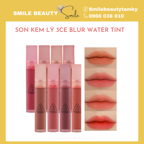 Son kem lỳ 3ce Blur Water Tint