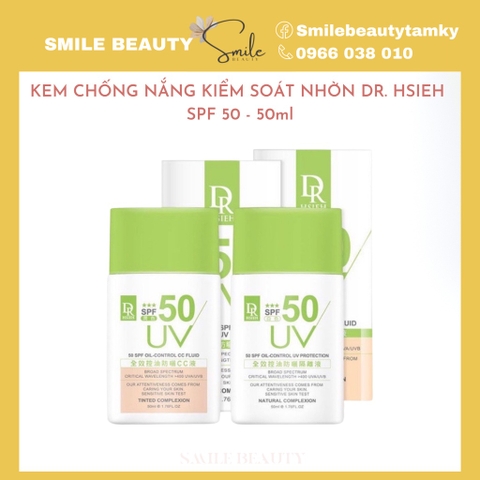 Kem chống nắng 50 SPF kiểm soát nhờn Dr.Hsieh 50ml