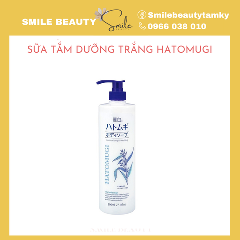 Sữa tắm Hatomugi trắng da dưỡng ẩm 800ml - TRẮNG(2027)