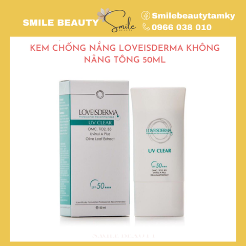kem chống nắng kiềm dầu không nâng tone loveisderma 50ml
