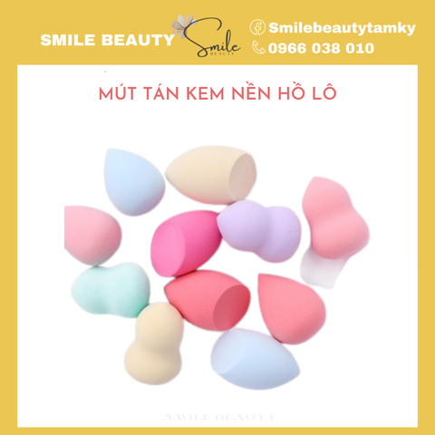 Bông Mút Tán Kem Nền Hồ Lô