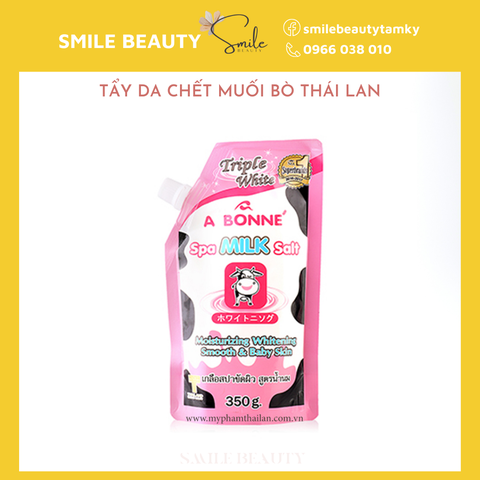 Muối tắm sữa bò tẩy tế bào chết Thái Lan A Bonne Milk Safl 350g