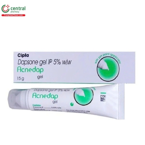 Gel giảm mụn trứng cá Dapsone Gel IP 5% w/w Acnedap 15g
