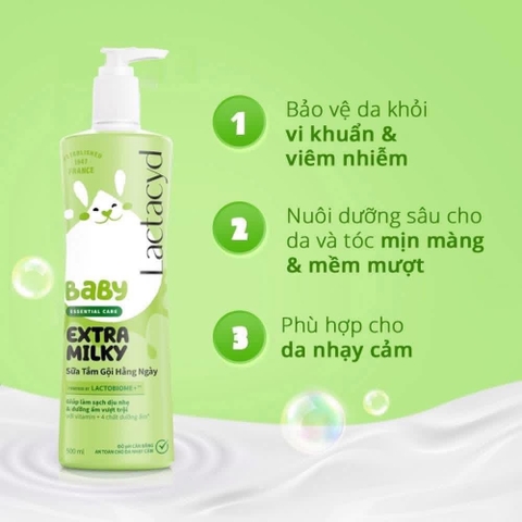 Sữa tắm gội Lactacyd Baby