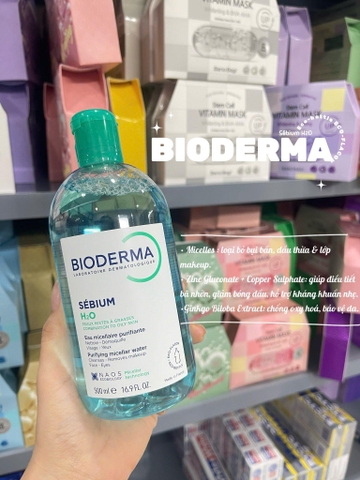 Nước Tẩy Trang Bioderma xanh da dầu