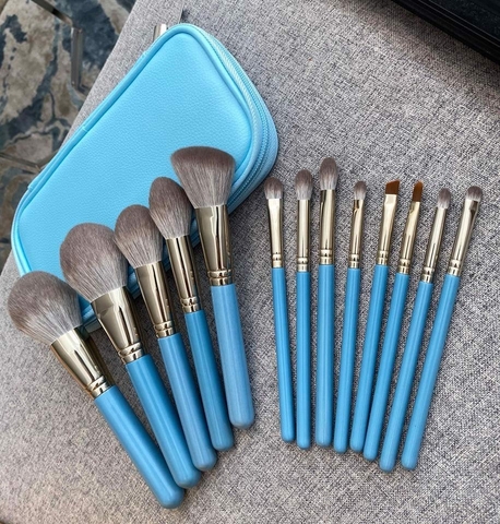 Bộ cọ trang điểm make up chuyên nghiệp 13 Vỏ XANH DƯƠNG