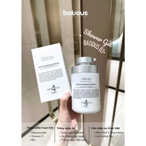 Sữa tắm trắng da Batious B3+ 500ml+300ml