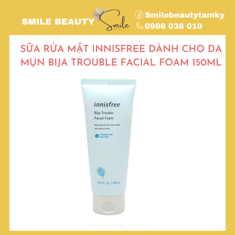 Sữa Rửa Mặt Cho Da Mụn Innisfree Bija Trouble Facial Foam 150 mL