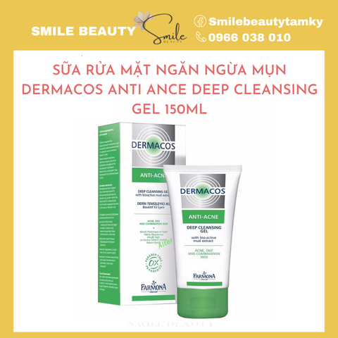 Gel Rửa Sạch Sâu, Ngừa Mụn Dermacos 150Ml