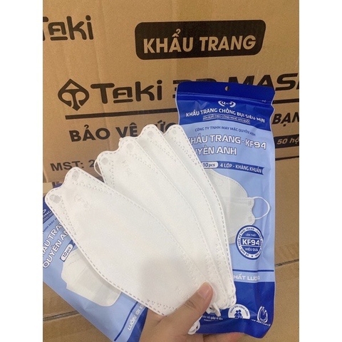 Khẩu trang KF94 Quyền Anh - 4D kháng khuẩn ( Gói 10 cái)