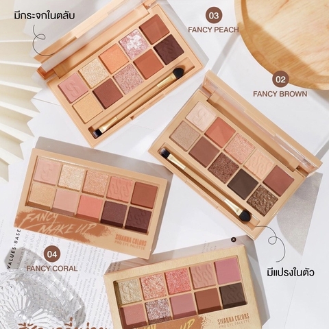 Bảng Phấn Mắt Sivanna Colors Fancy Makeup Pro Eye Palette10 Ô