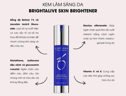 Kem Dưỡng Sáng Da ZO Skin Health Brightalive 30ml NO BOX