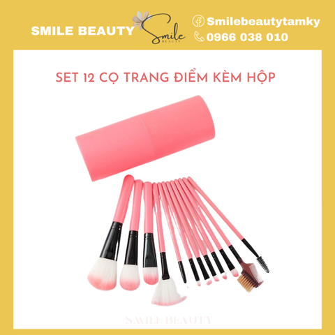 Set 12 cọ trang điểm kèm hộp