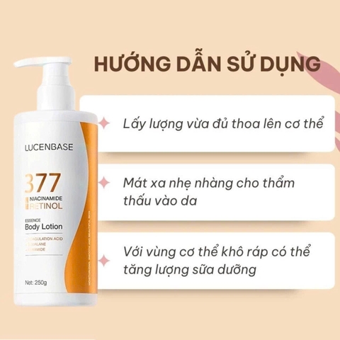 Sữa Dưỡng Thể Lucenbase 377