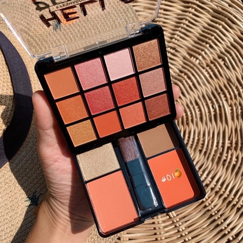 Phấn mắt 12 ô và má Sivanna Hello Perfect hai tầng