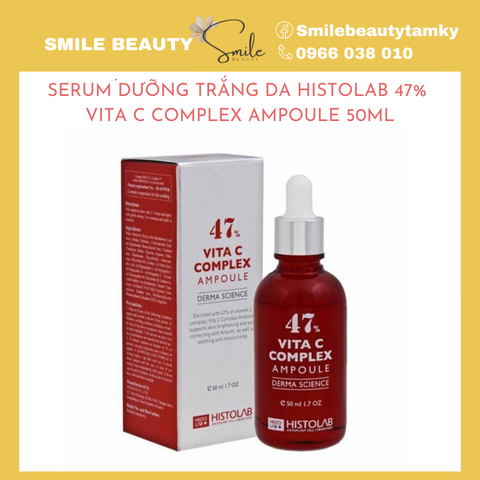 Serum dưỡng trắng da Histolab 47% Vita C Complex ampoule 50ml