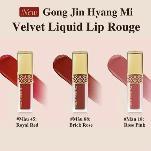 Son kem lì Whoo Velvet Liquid Lip Rouge