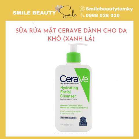 Sữa rửa mặt Cerave dành cho da khô (xanh lá)