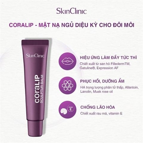 Son dưỡng môi SkinClinic Coralip Sculptur Balm 15ml