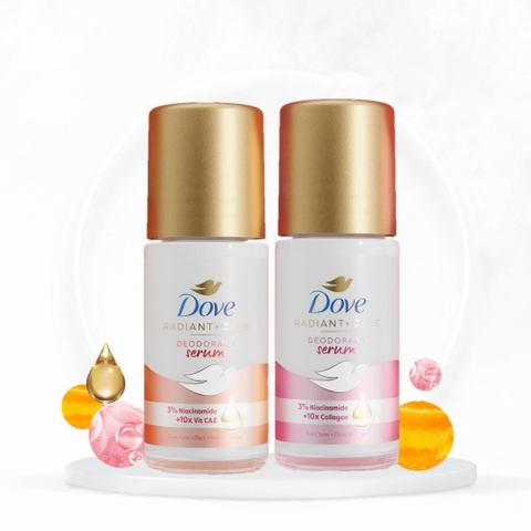 Lăn khử mùi dove 45ml tinh chất serum 3% niacinamide dưỡng da sáng