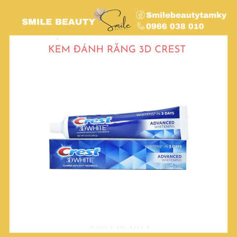 Kem Đánh Trắng Răng Crest 3D Mỹ 147g mẫu mới