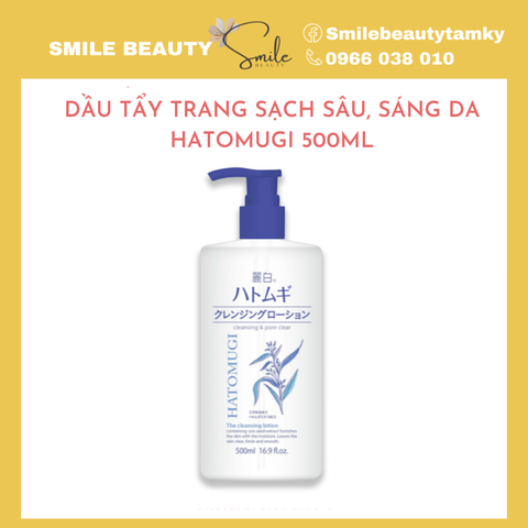 Tẩy trang Hatomugi sạch sâu, sáng da 500ml