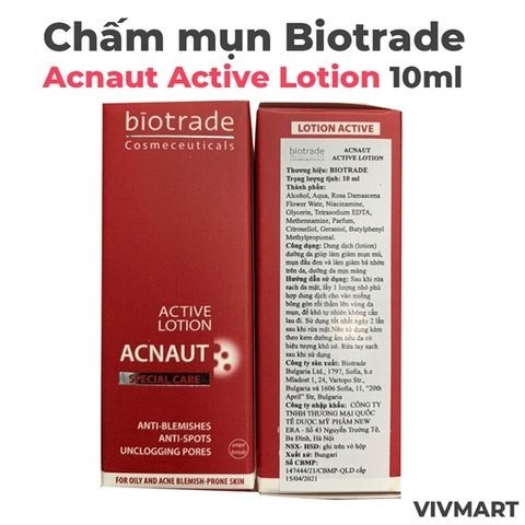 Lotion Chấm Mụn Biotrade Acnaut Active Làm Dịu Và Giảm Sưng Viêm
