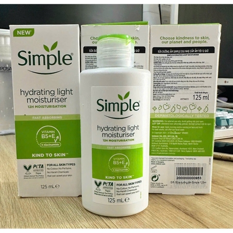 Sữa dưỡng ẩm simple 125ml