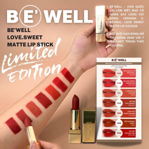 Son thỏi Be Well Love Sweet Matte Matte Lip Stick
