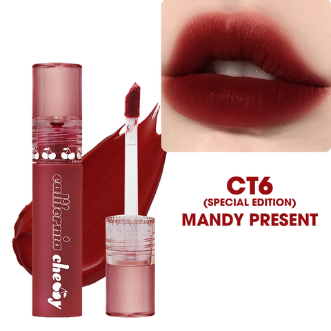 Son Kem Lì Dearmay California Cherry Velvet Tint Đỏ lạnh