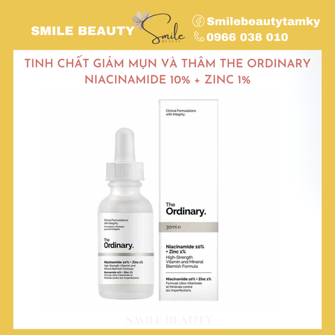 Serum làm sáng cho da mụn The Ordinary Niacinamide 10% + Zinc 1%