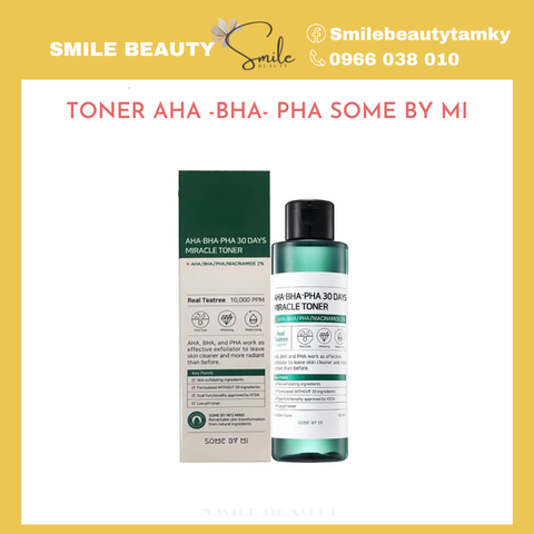 Toner cho da mụn AHA BHA PHA 30 Days Some By Mi 150ml
