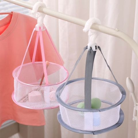 Giá Phơi Đồ  Giỏ Treo Túi Lưới Phơi Trứng Làm Đẹp Giá Đựng Cọ Trang Điểm