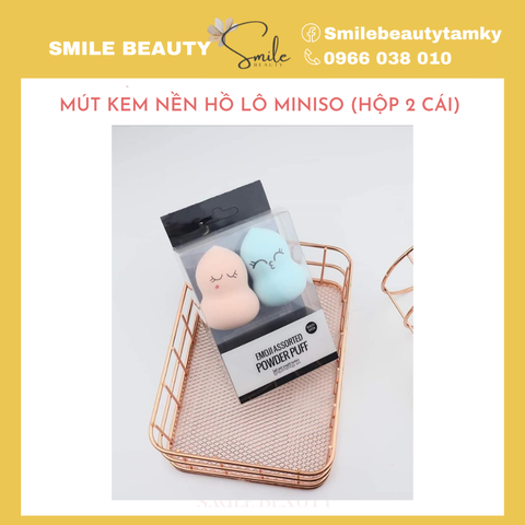 Mút kem nền hồ lô Miniso (hộp 2 cái)