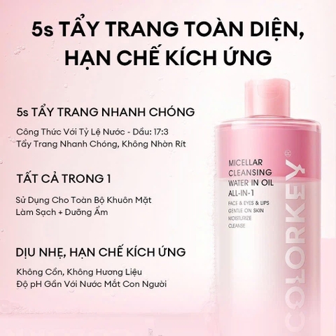 Nước tẩy trang colorkey