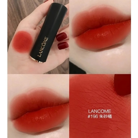 Son Lancome L'absolu Rouge Drama 196 Orange Sanguine cam đỏ đất