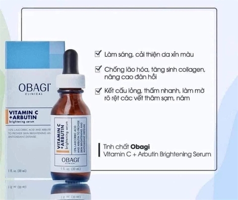 Tinh Chất Dưỡng Trắng Da Obagi Clinical Vitamin C + Arbutin Brightening Serum 30ml 8/2025