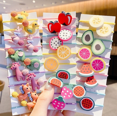 Set 10 Dây Cột Tóc Dễ Thương Cho Bé Gái