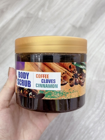 Tẩy da chết body quế hồi scrub coffee cloves 380g