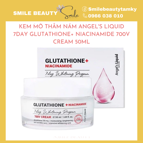 Kem Mờ Thâm Nám Angel's Liquid 7Day Glutathione+ Niacinamide 700V Cream 50ml