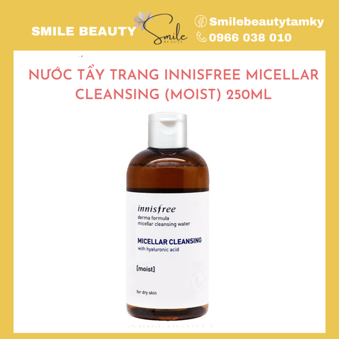 Nước Tẩy Trang Innisfree Micellar Cleansing Moist dành cho da khô 250ml