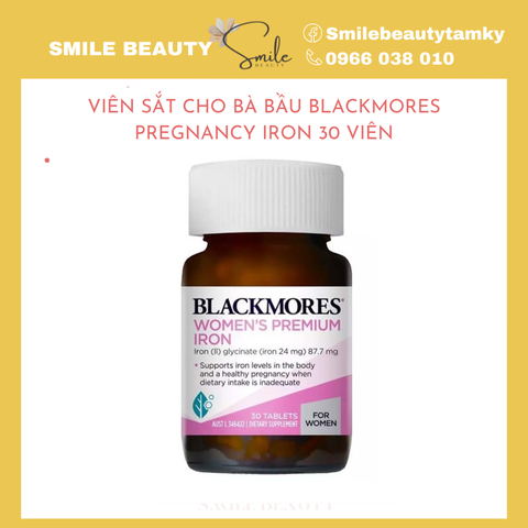 Viên Sắt Cho Bà Bầu Blackmores Pregnancy Iron 30 Viên