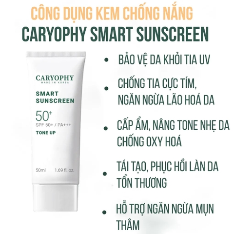 Kem chống nắng Caryophy Smart Sunscreen Tone Up (50ml)